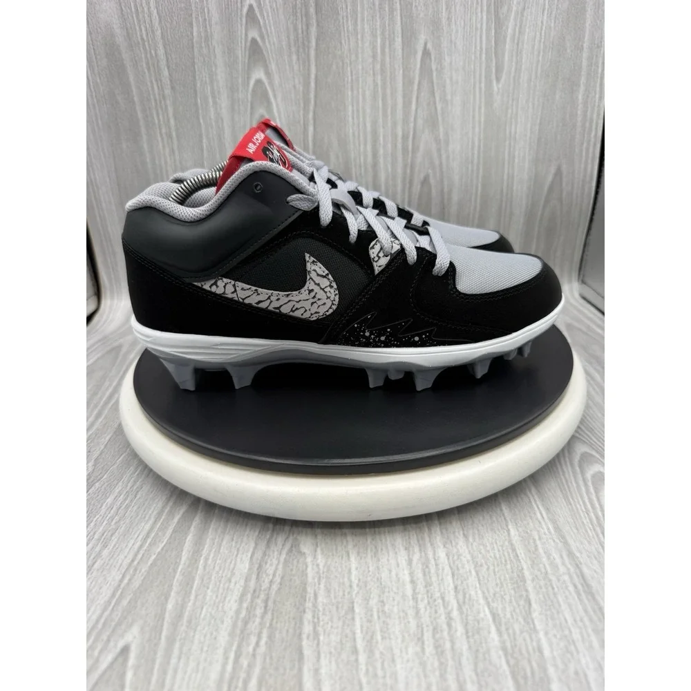 Nike Air Jordan Stadium 90 Mens Size 11 Black Cement Football Cleats HQ0210-060